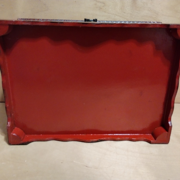 Vintage Chinese Red Wooden Box - Picture 9 of 12